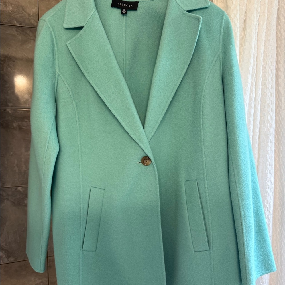 Talbots Green Trench Coat with Classic Tailoring